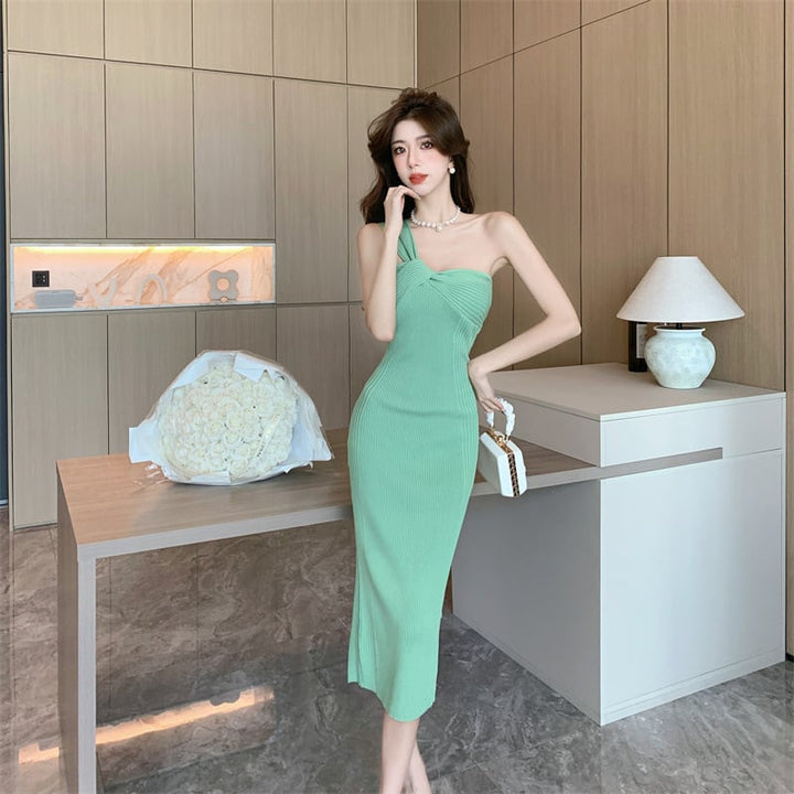 【dress】主役級ファッションデートワンピース着瘦せ　M17491