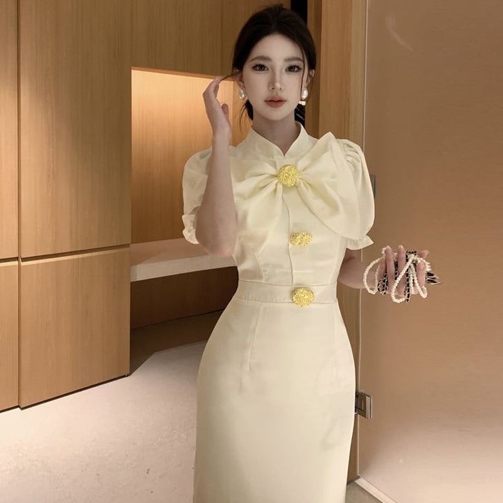 【dress】リボン付きワンピース　M25203