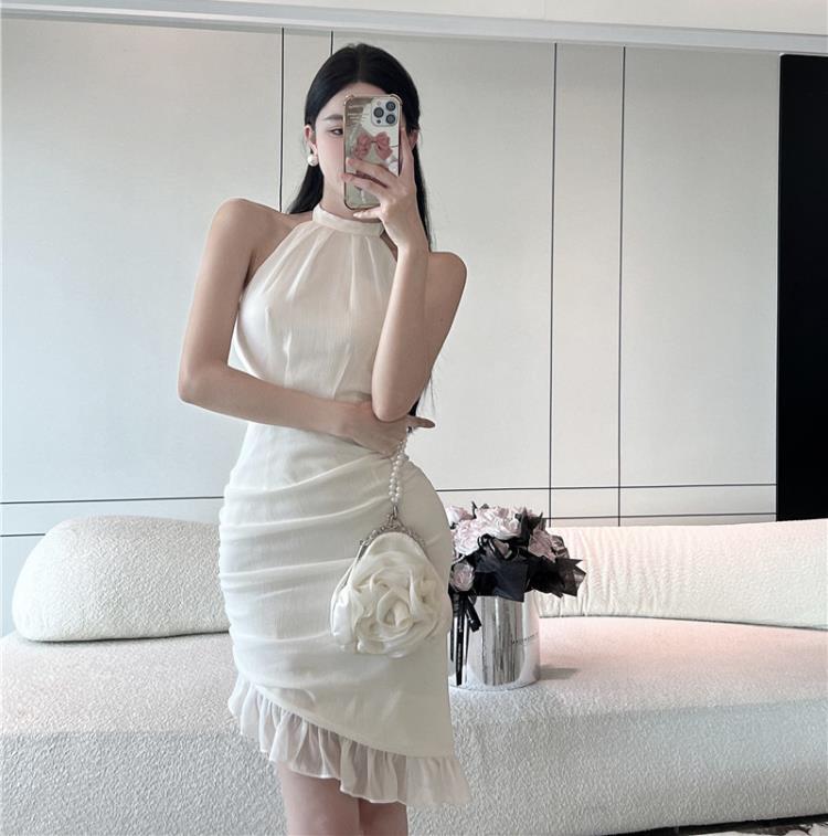 【dress】フリル不規則 イレギュラーセクシーワンピース　M16890