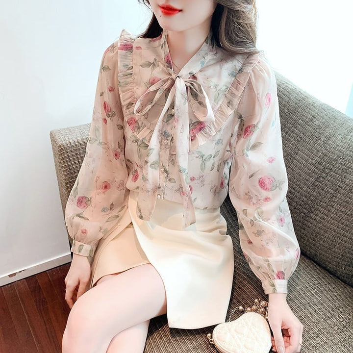 【tops】柔らかくて優しい印象スウィートシャツトップス　M17390