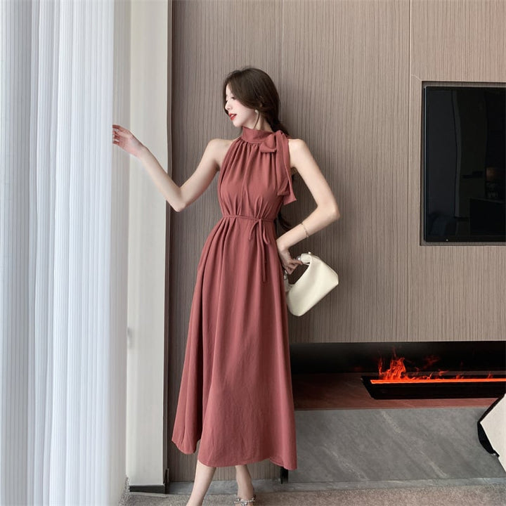 【dress】話題沸騰中 オシャレノースリーブワンピース　M17103