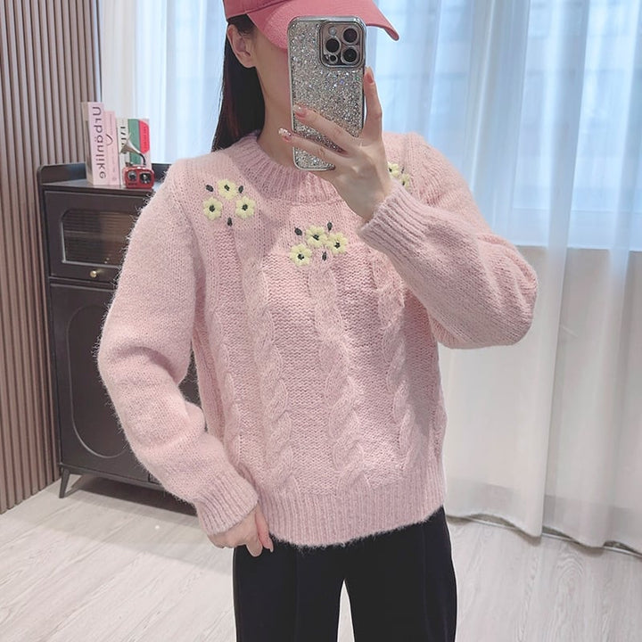 【tops】クルーネックニットセーター　M26773