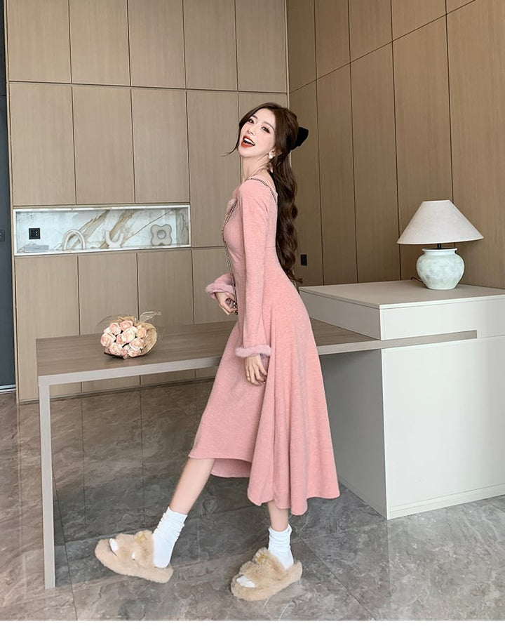 【dress】ファーワンピース　M19046