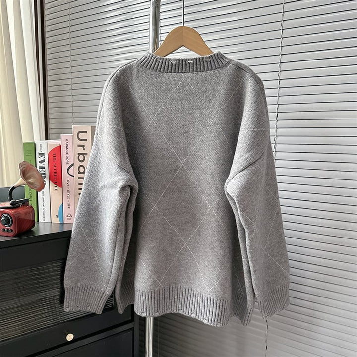 【tops】ダイヤモンドニットセーター　M18616