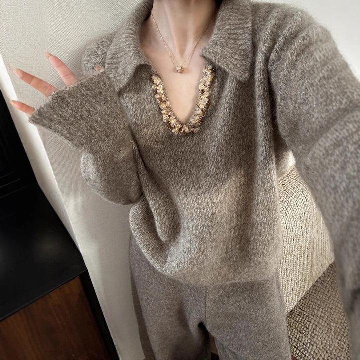 【tops】ビジューニットセーター　M28806