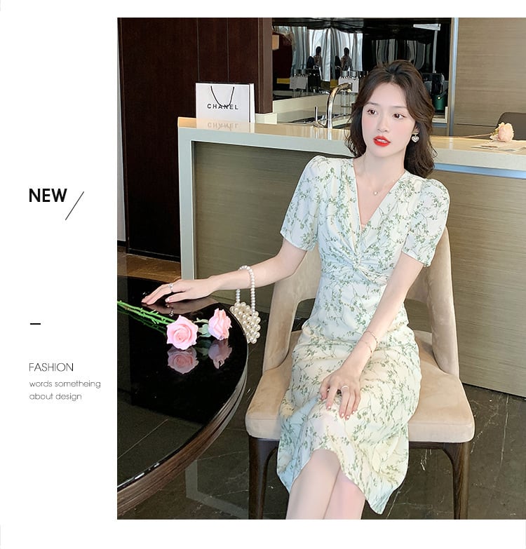 【dress】花柄ワンピース　M22275