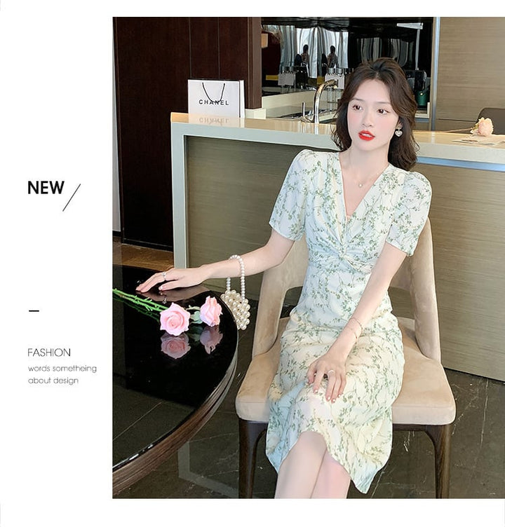 【dress】花柄ワンピース　M22275
