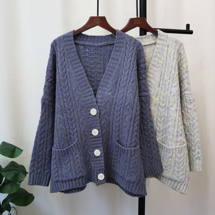 【outer】Vネックニットカーデ　M25702
