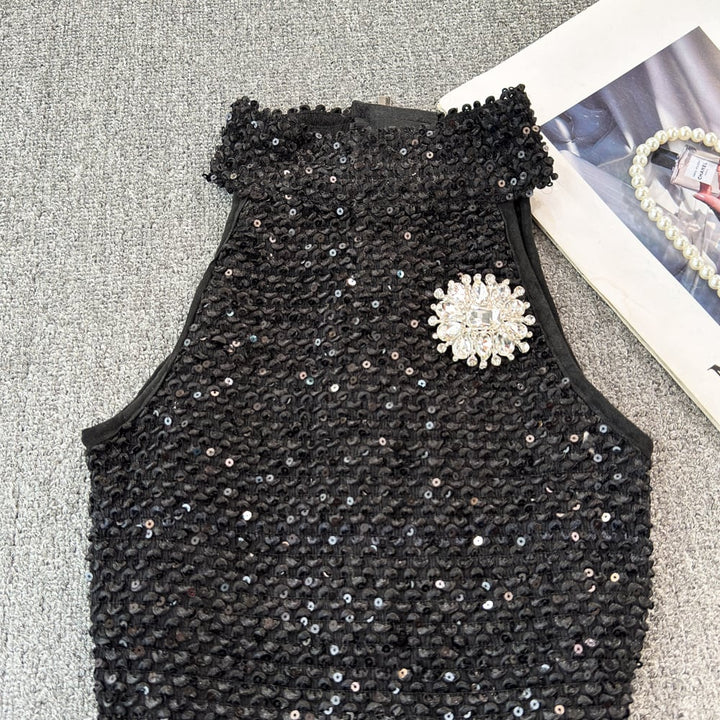 【tops】キラキラノースリーブトップス　M23937