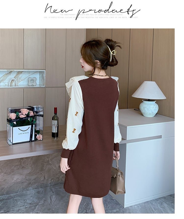 【dress】優しい雰囲気スウィートニットワンピース　M17501