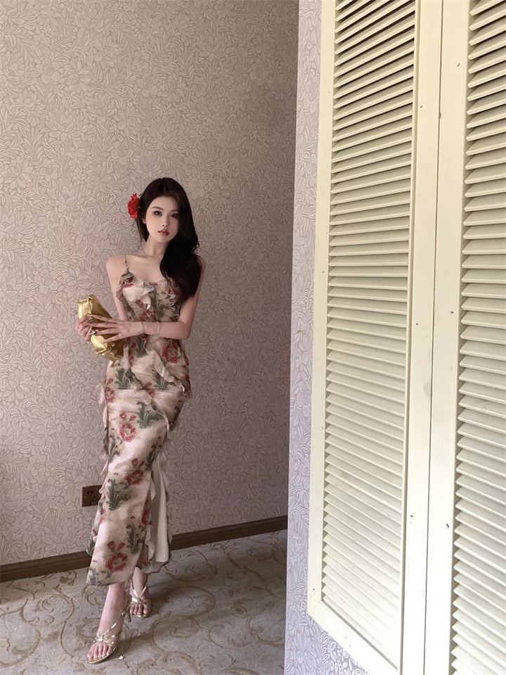 【dress】花柄キャミワンピース　M24447