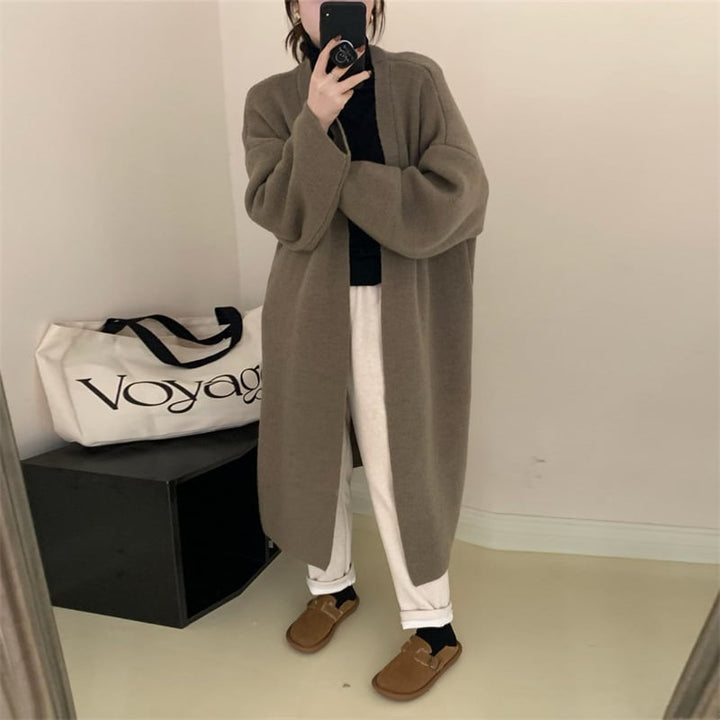 【outer】ロング丈ニットカーデ　M18409