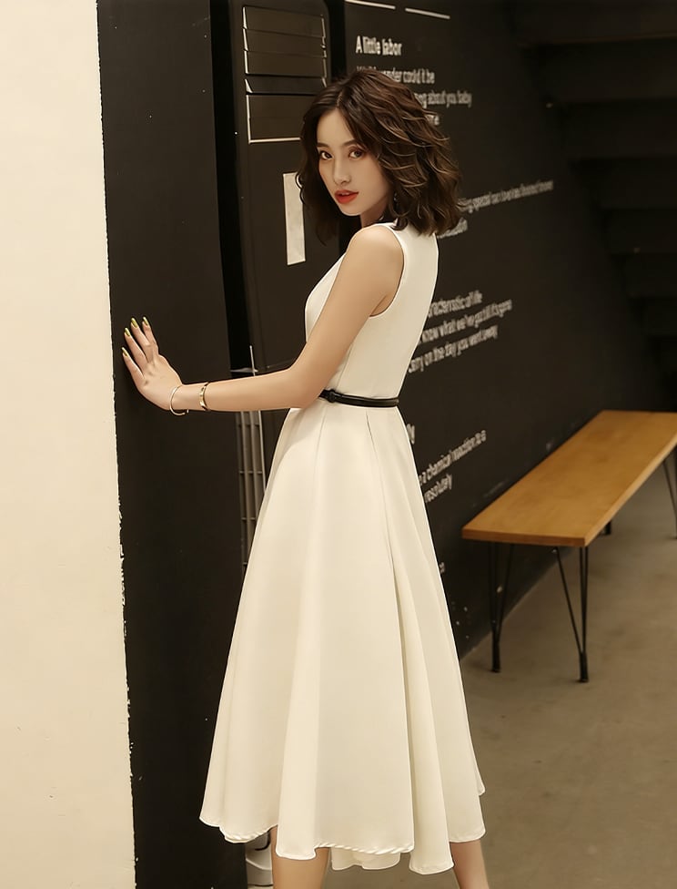 【dress】ノースリーブAラインロングフレアワンピース Q8438