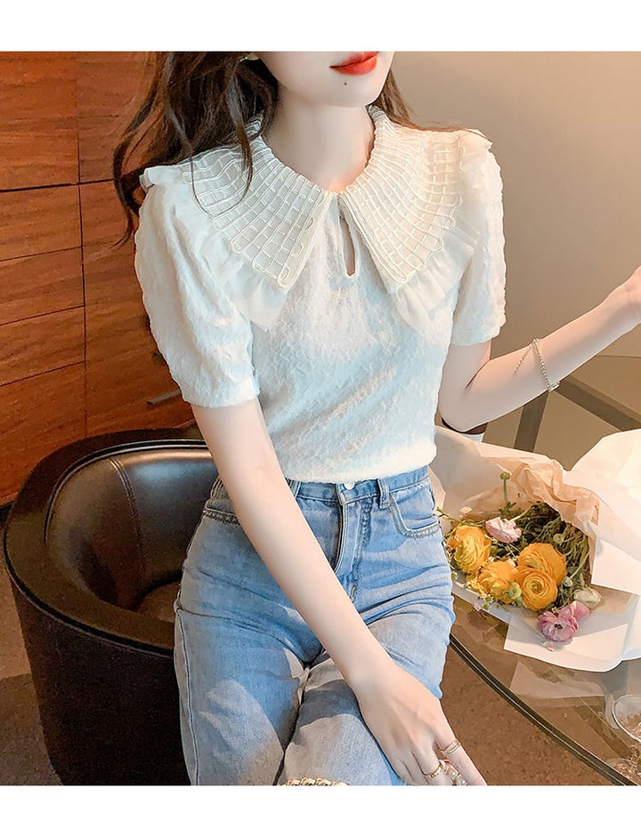 【tops】おしゃれ大人気ドールカラーシャツトップス　M17379
