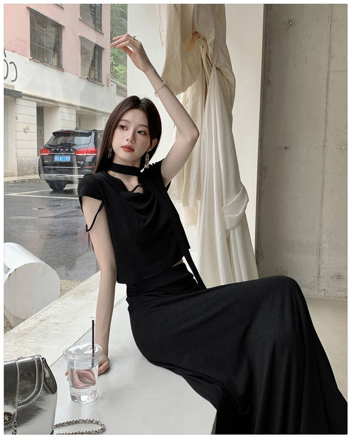 【set】Tシャツ×ロングスカートセット　M24192