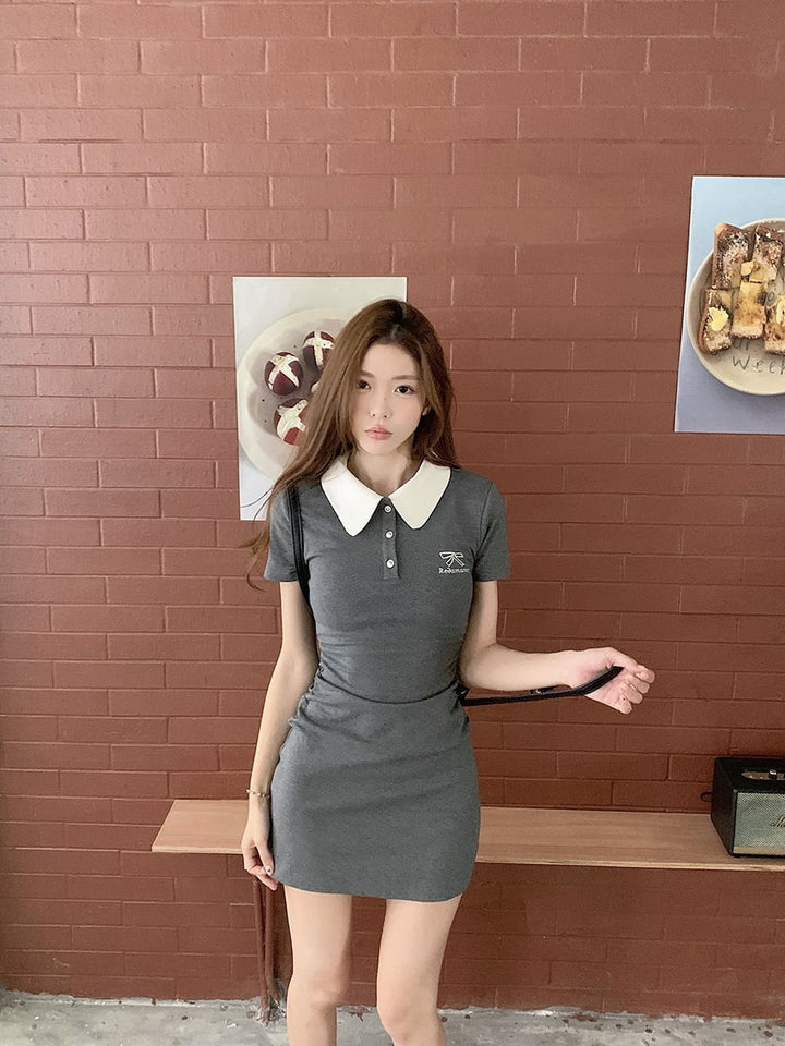 【dress】POLOネックワンピース　M24835