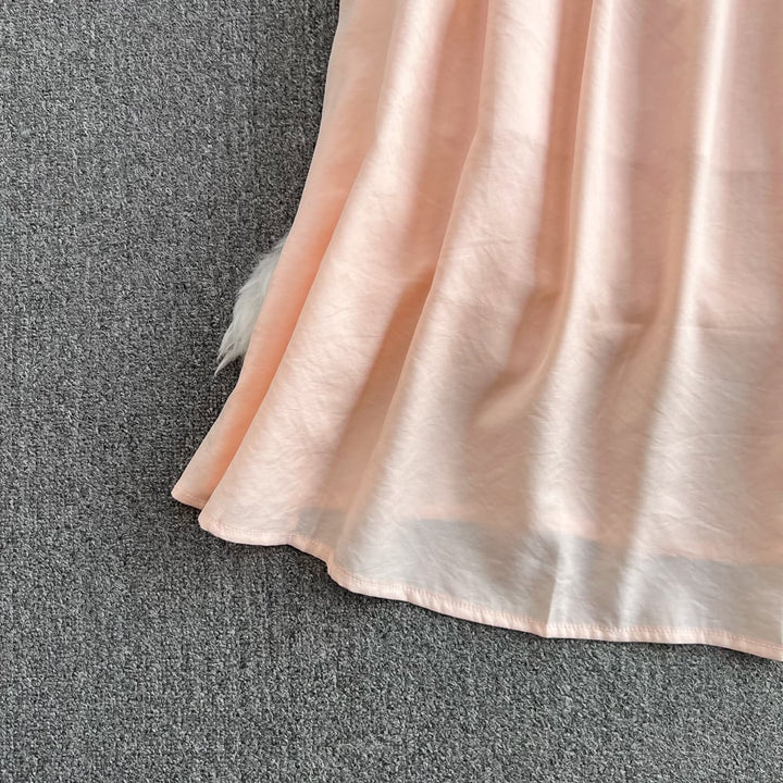 【dress】存在感 スウィートVネックデートワンピース　M17149