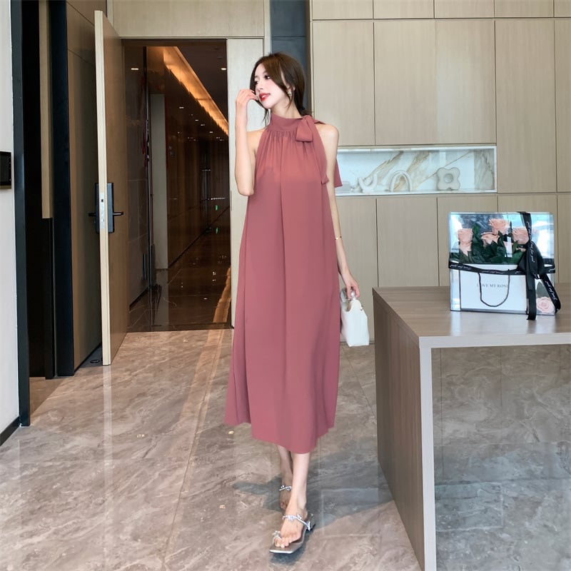 【dress】話題沸騰中 オシャレノースリーブワンピース　M17103