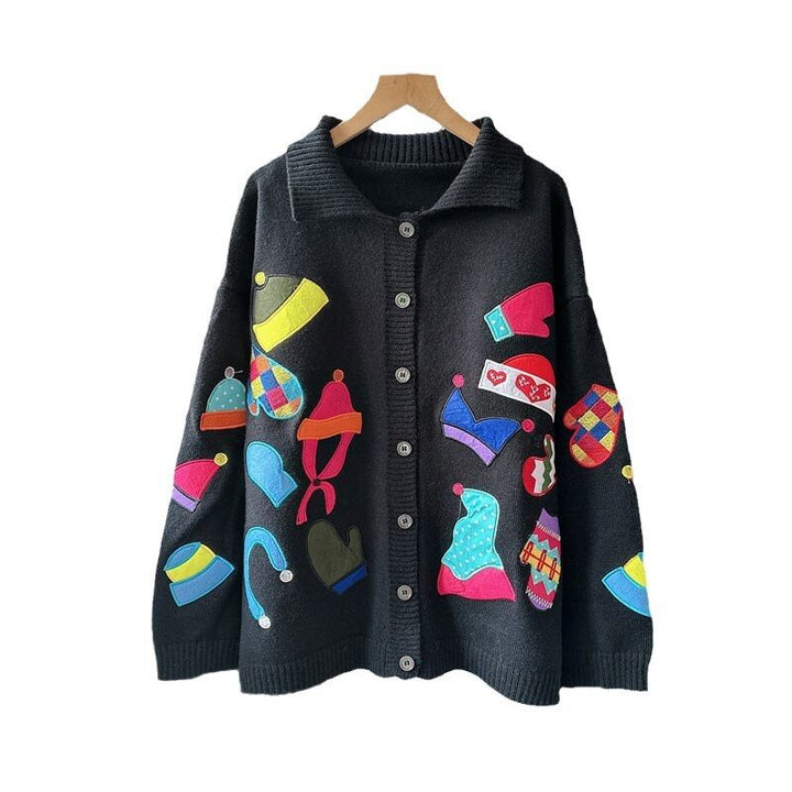 【outer】POLOネックニットカーデ　M18350