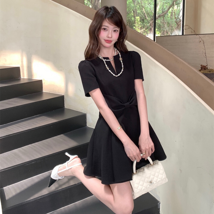 【dress】リボンミニワンピース　N3591