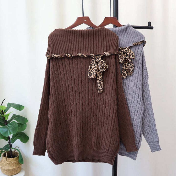 【tops】ボートネックニットセーター　M26870