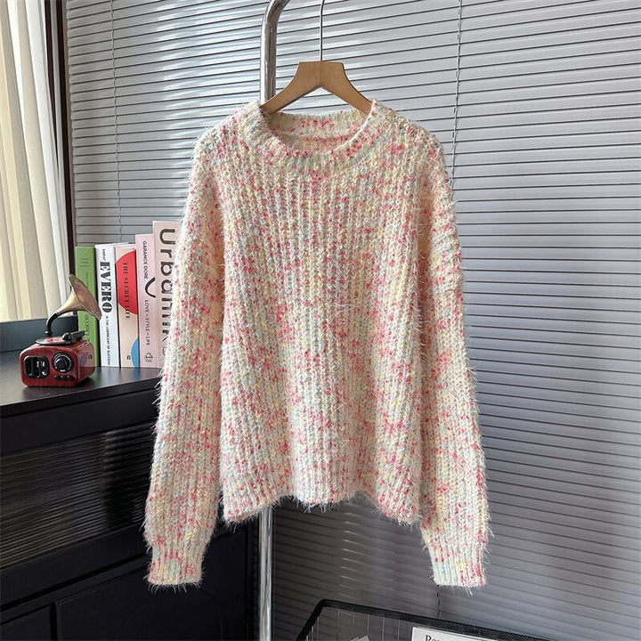 【tops】クルーネックニットセーター　M19065