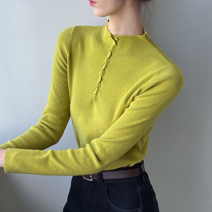 【tops】6色展開ニットトップス Q6971