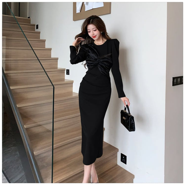 【dress】リボン付きデートワンピース　M18186