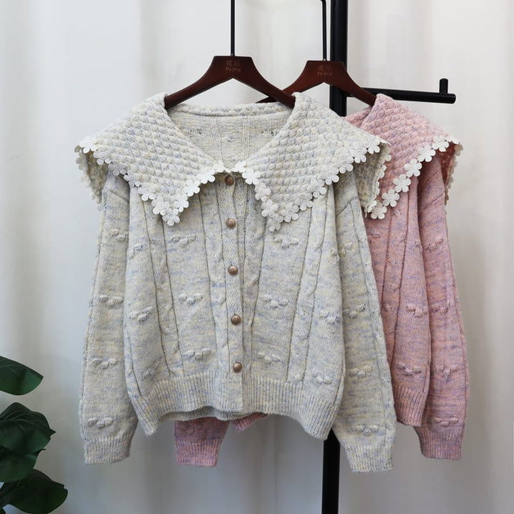【outer】ドールカラーニットカーデ　M25514