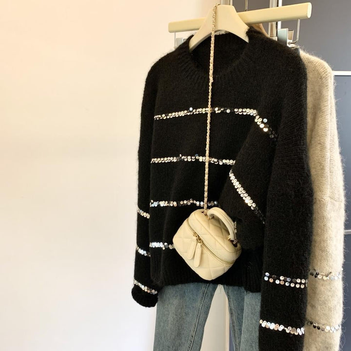 【tops】スパンコールニットセーター　M29252