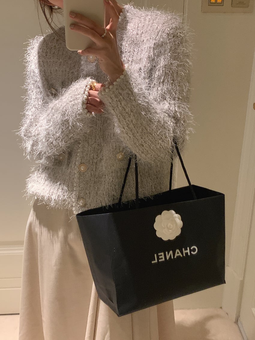 【outer】パールニットカーデ　M26667