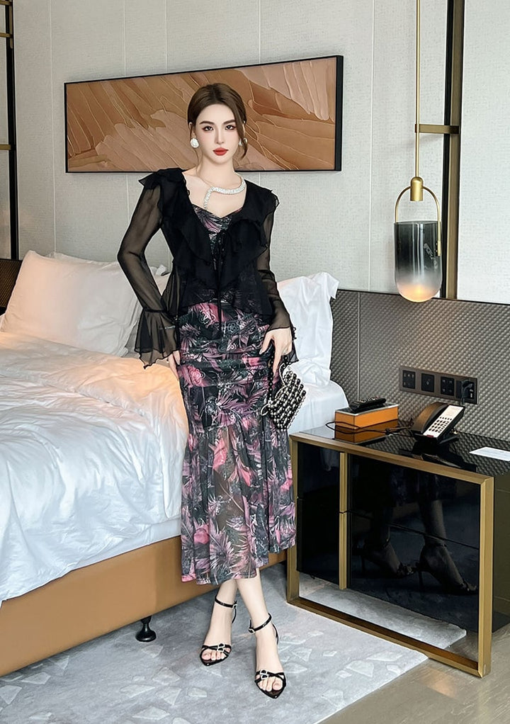 【dress】花柄キャミワンピース　M23920