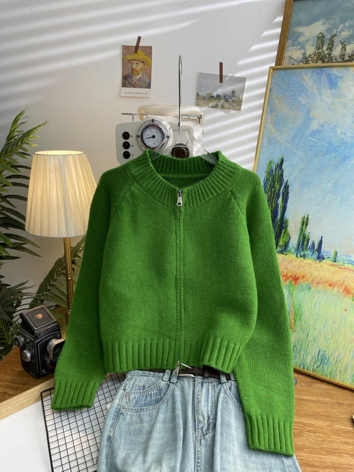 【outer】クルーネックニットカーデ　M26651