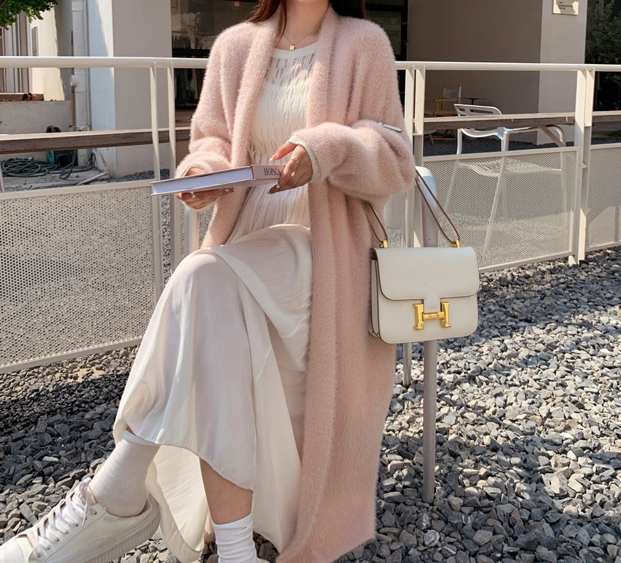 【outer】ロング丈ニットカーデ　M26868
