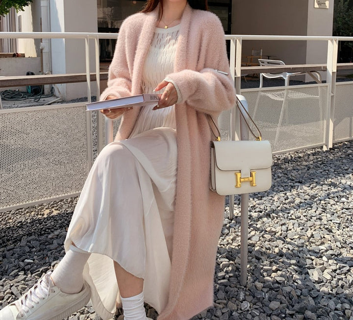【outer】ロング丈ニットカーデ　M26868