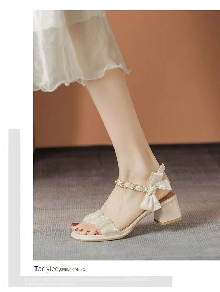 【shoes】リボン付きサンダル　M30234