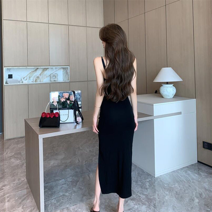 【dress】細身効果抜群♪スリットキャミソールワンピース　M17184