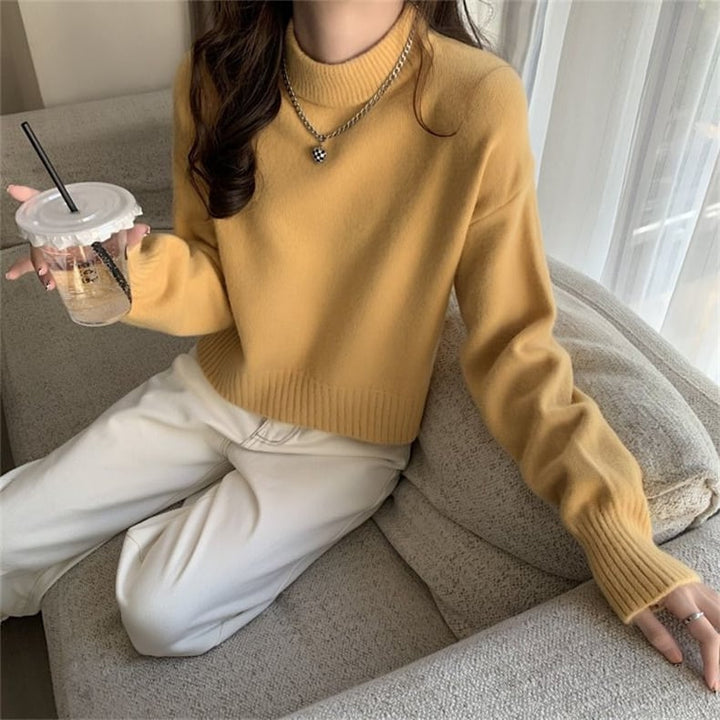 【tops】無地ニットセーター　M26441