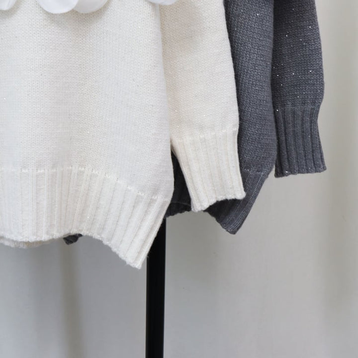 【tops】立体フラワーニットセーター　M27590