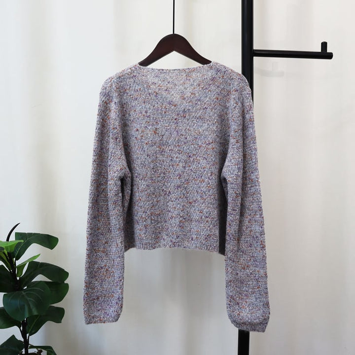 【outer】クルーネックニットカーデ　M25378