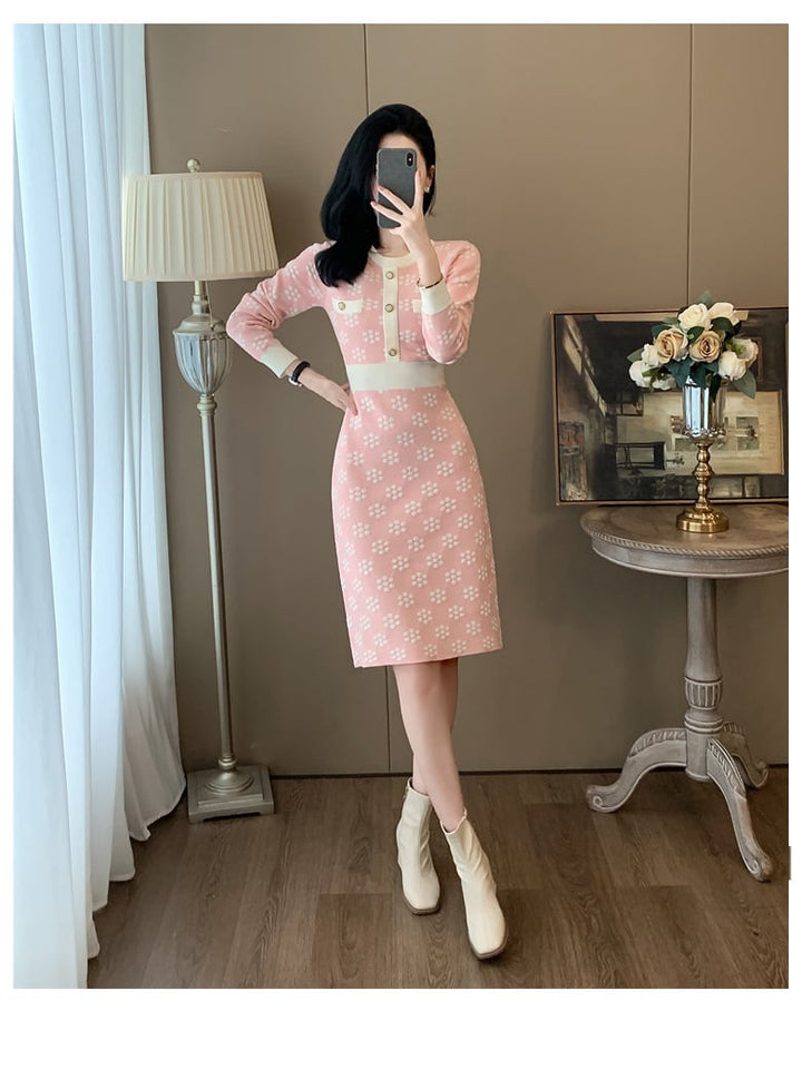 【dress】ニットワンピース　M25379