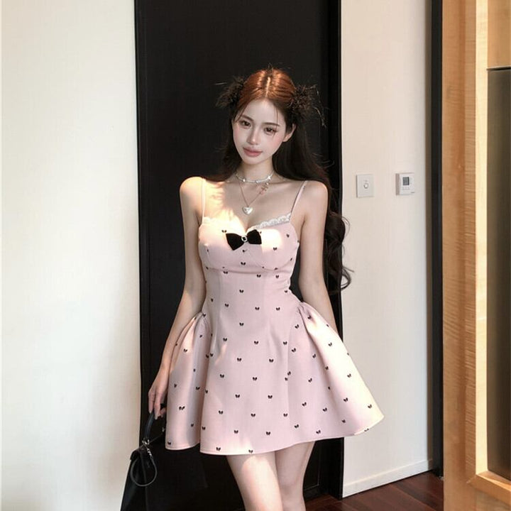 【dress】レース切り替えキャミワンピース　M30066