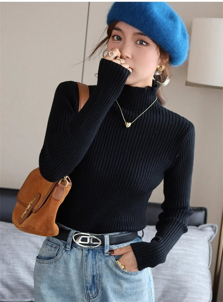 【tops】無地ニットトップス　M26788