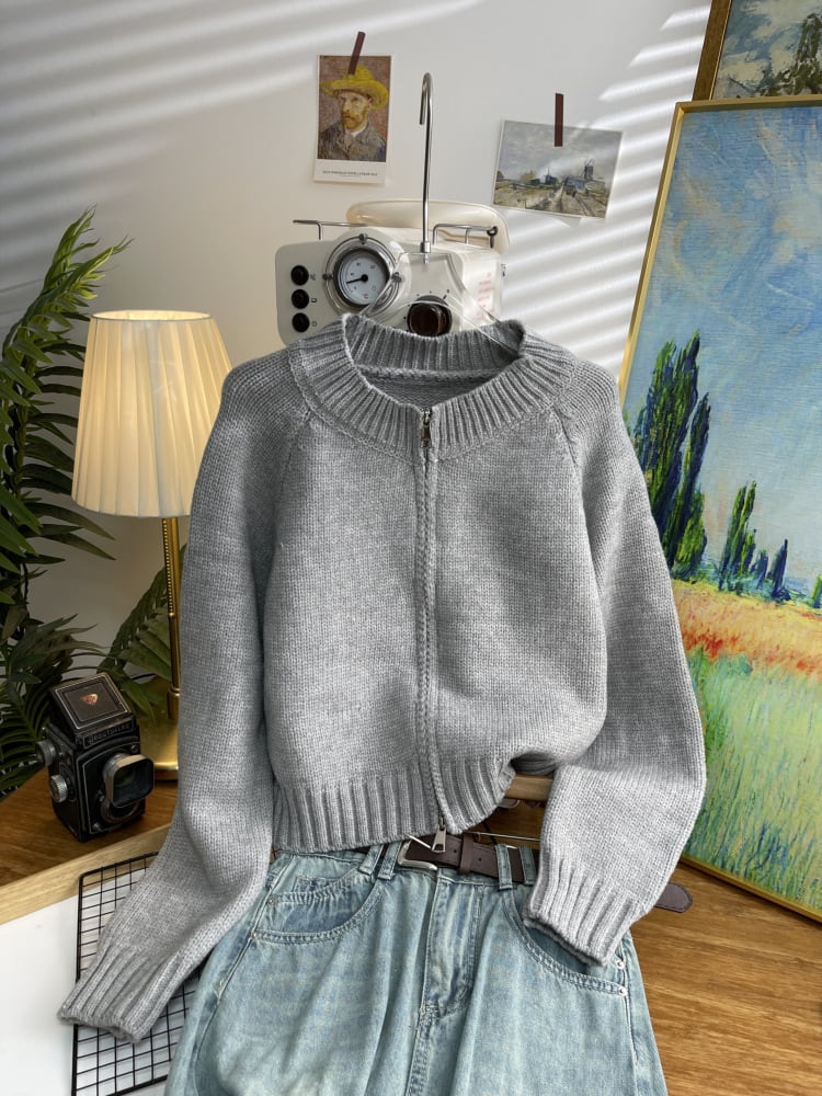 【outer】クルーネックニットカーデ　M26651