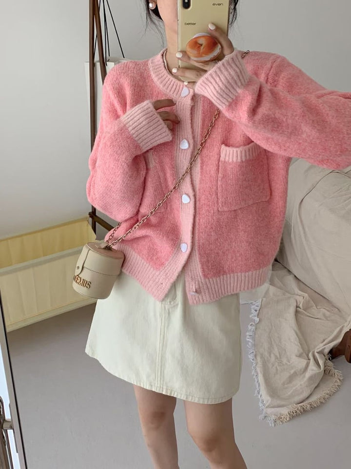 【outer】クルーネックニットカーデ　M17985