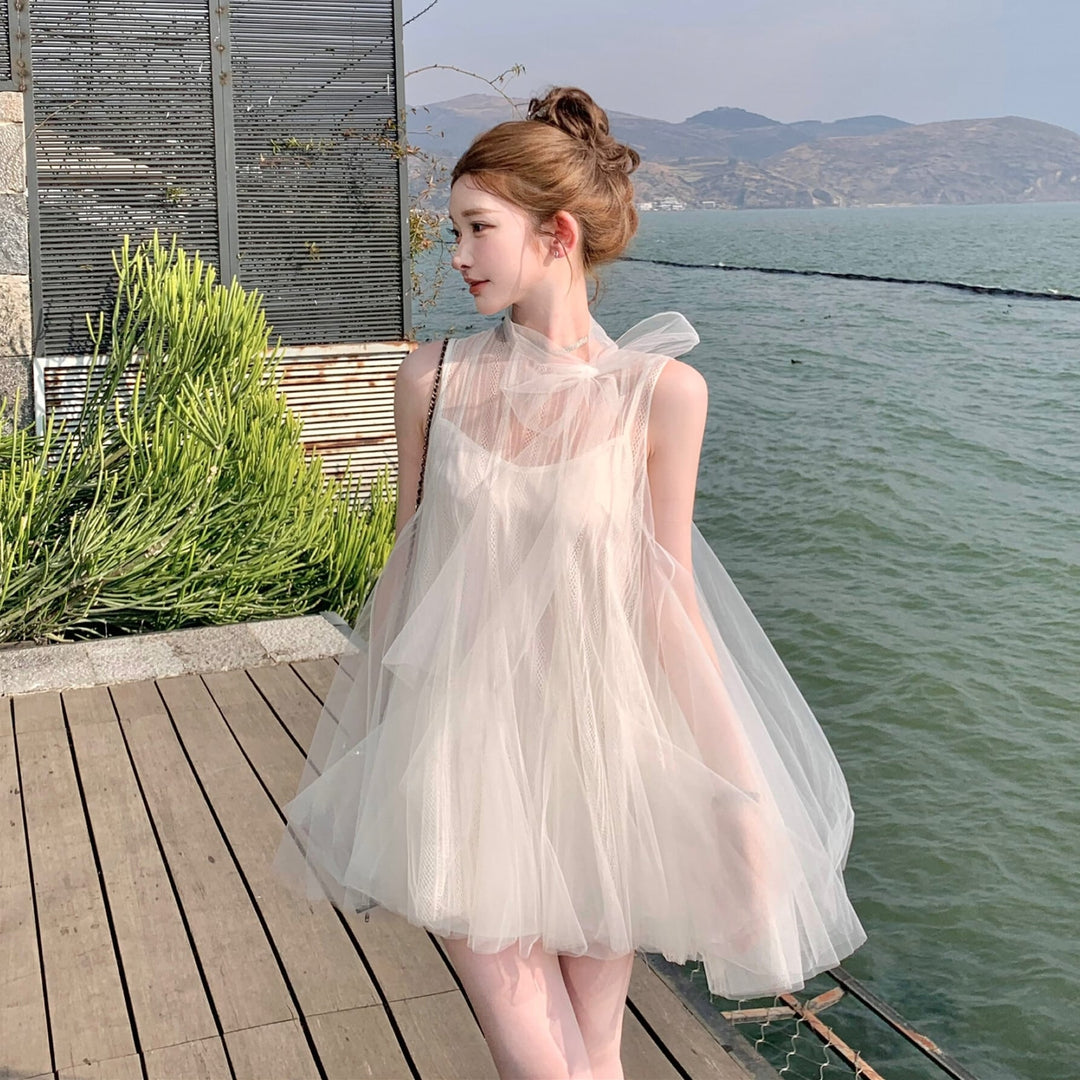 【dress】リボンチュールワンピース　M30759
