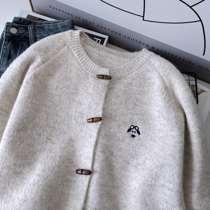 【outer】4色展開ニットカーディガン Q7492