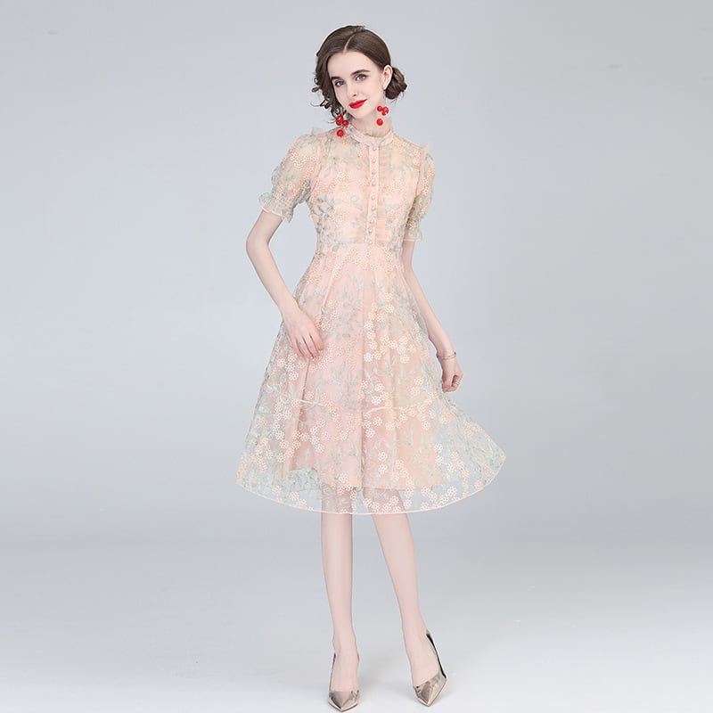 【dress】知的で品の良い♡エレガントレースワンピース　M17444