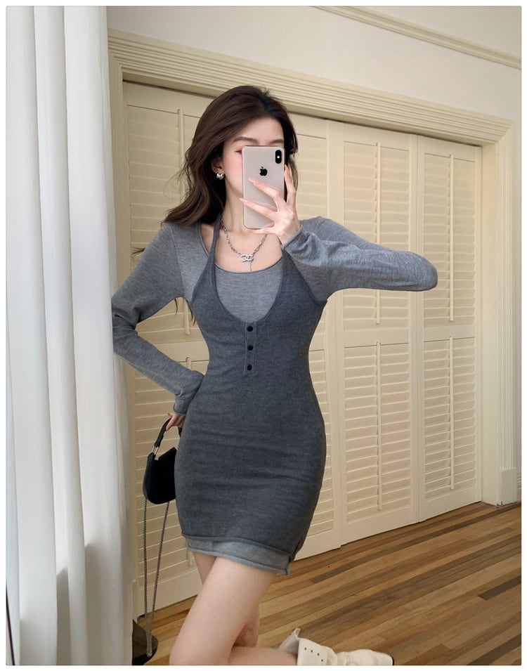 【dress】切り替えワンピース　M26584