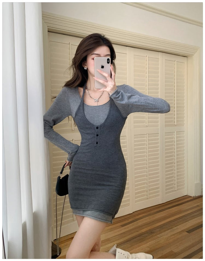 【dress】切り替えワンピース　M26584